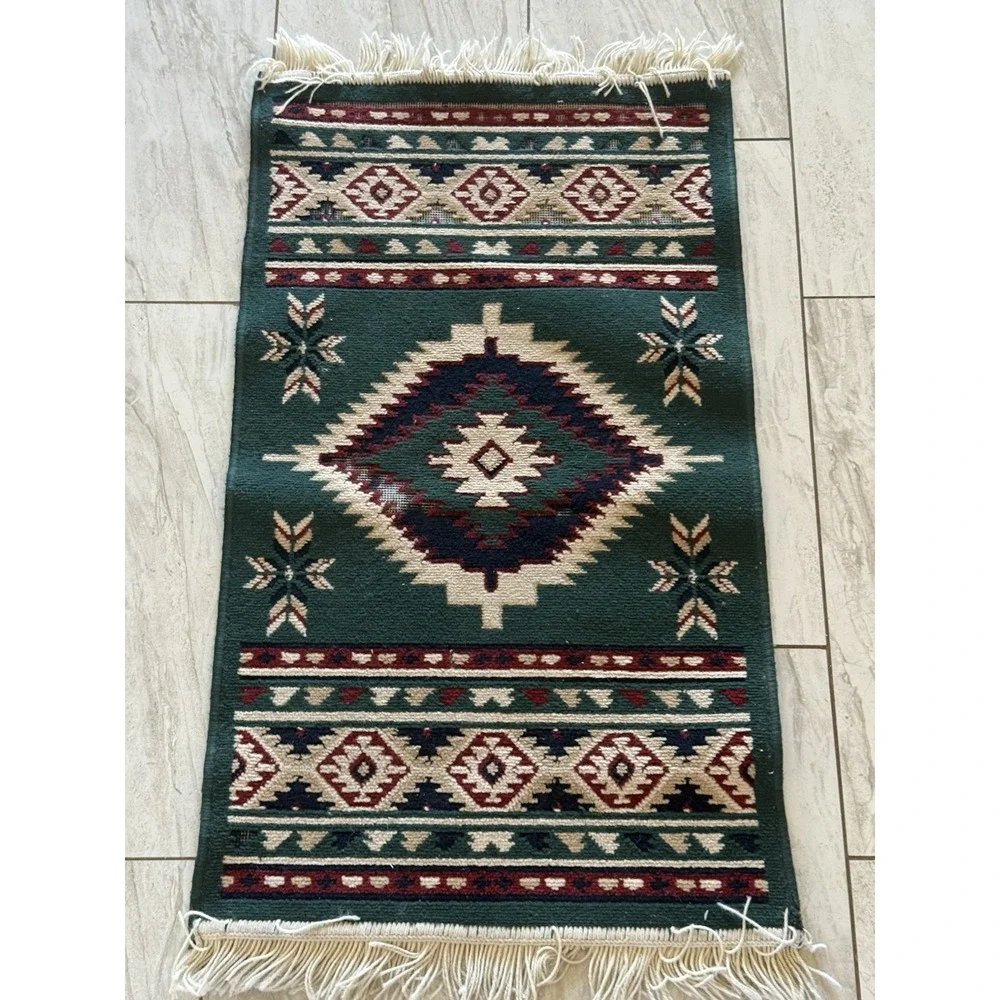 Southwestern Aztec Tribal Runner Rug Hunter GR Western Accent Floor Mat Fringe